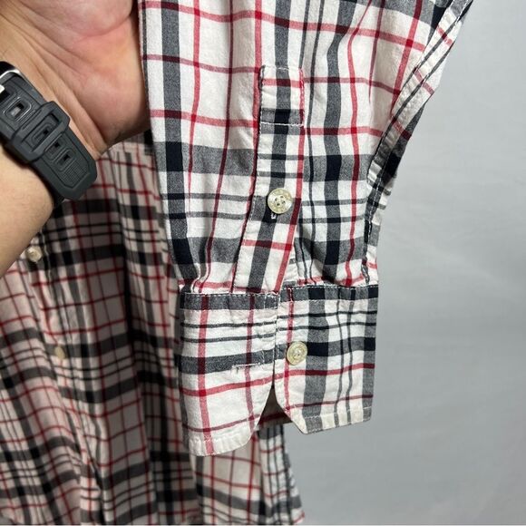 Men's Akdmks Plaid Button-Up Long Sleeve Shirt 0630 - Picture 4 of 14